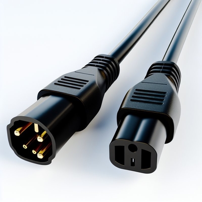 IEC C5 から C14 電源ケーブル 10A 1.8m 裸銅ケーブル