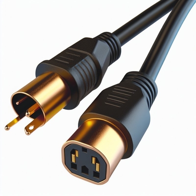 IEC C5 から C14 電源ケーブル 10A 1.8m 裸銅ケーブル