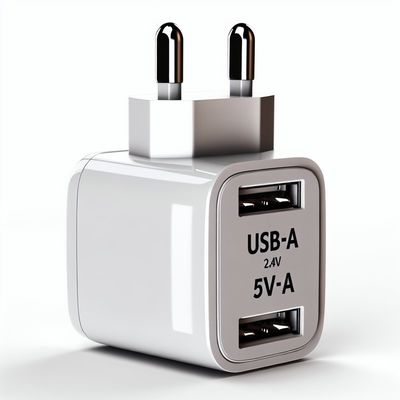 SAプラグ デュアル USB-A ウォールチャージャー 5V 2.4A モバイルデバイス用