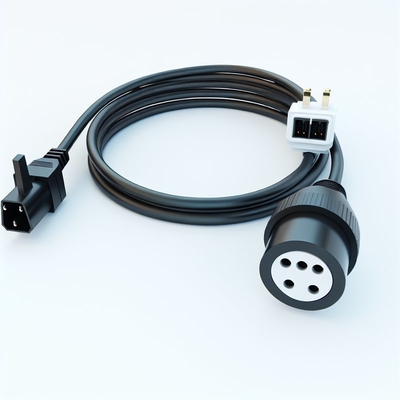 イギリス 3Pin から 2x IEC C13 電源コード H05VV-F 0.75mm2