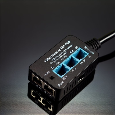 12V ギガビット PoE スプリッター アダプタ IPカメラ IEEE 802.3af/at