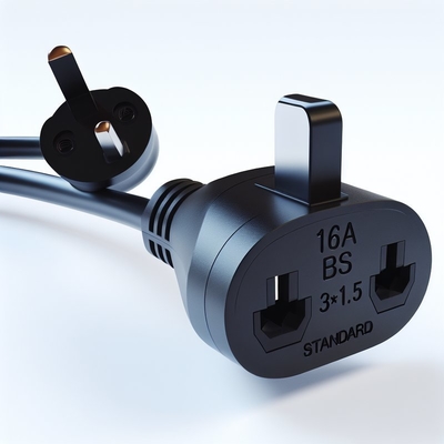 英国 BS1363 電源コード、IEC C5 コネクタ、3A ヒューズ、250V