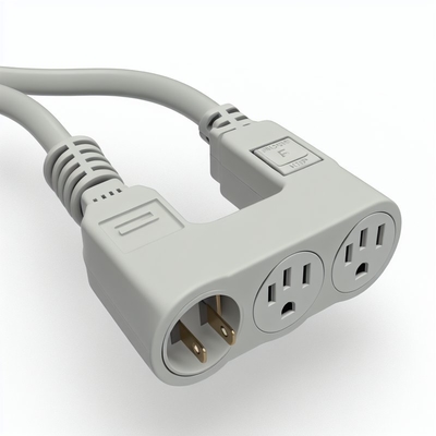 2フィート NEMA 5-15P - 2 NEMA 5-15R 電源スプリッターコード（スイッチ付き）