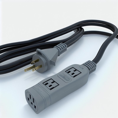 2フィート NEMA 5-15P - 2 NEMA 5-15R 電源スプリッターコード（スイッチ付き）