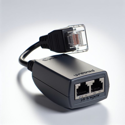 イギリス プラグ 24V 1A POE インジェクタ 2 RJ45 ポート IP カメラ