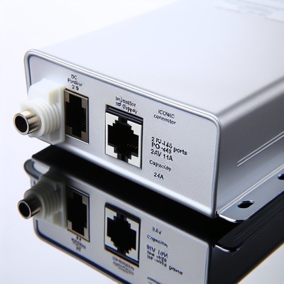 イギリス プラグ 24V 1A POE インジェクタ 2 RJ45 ポート IP カメラ