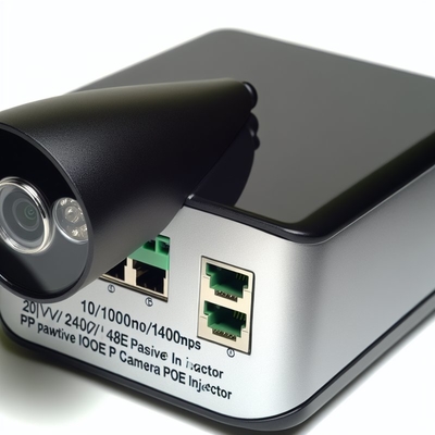 12V 24V 48V IPカメラ用の受動POEインジェクター 10/100/1000Mbps