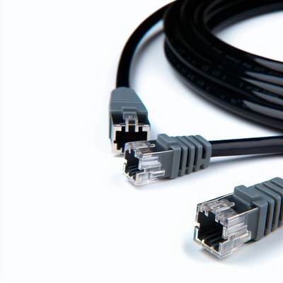 25フィート ブラック RJ11 電話ケーブル 4P4C 4P2C 延長コード