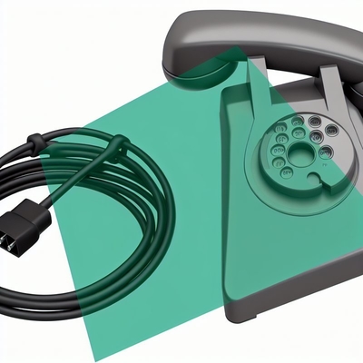 カスタマイズされたRJ9 RJ11 RJ12電話ケーブル 4P4C 28AWG PVC