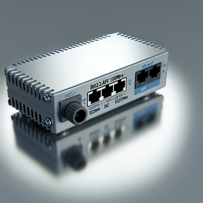 802.3af 12V POE スプリッター、DCジャック、USB-C、100Mbps