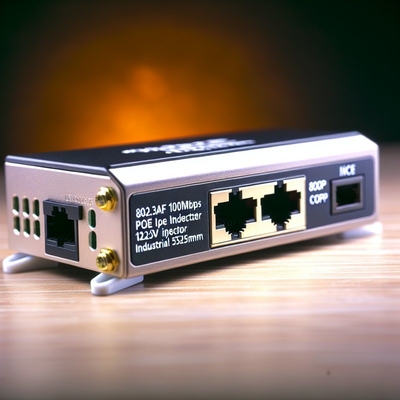 802.3af 12V POE スプリッター、DCジャック、USB-C、100Mbps