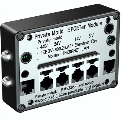 48V-24V 12V 5V POEスプリッター、2つのRJ45ポート、1Gbps