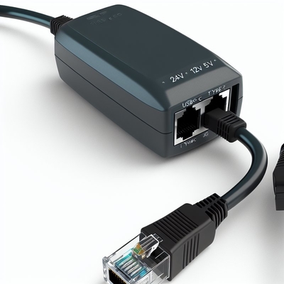 48V-24V 12V 5V POE スプリッター、RJ45 コネクタ付き 1Gbps