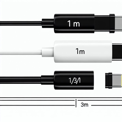 USB A to Type C 急速充電ケーブル 1m ブラック ホワイト