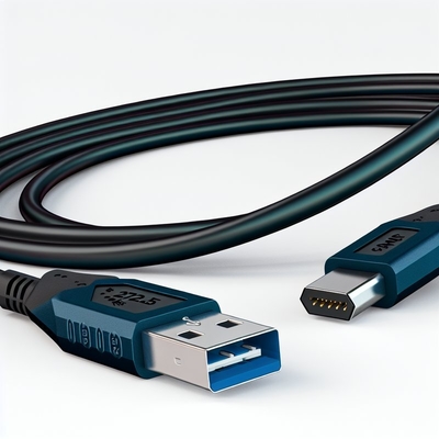 USB 2.0 データケーブル 28AWG 1PR 20AWG 2C 男性から女性へ 2A