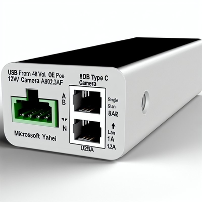 48V to 12V POE スプリッター IEEE802.3af、RJ45 および DC ケーブル付き