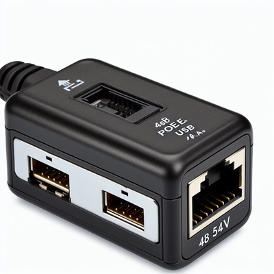 48V から 5V 2.4A PoE スプリッタ USB と RJ45 出力 IEEE 802.3af