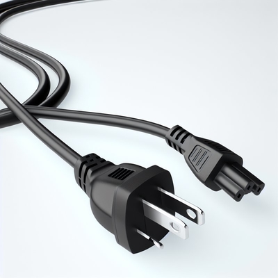 NEMA5-15P - C13 AC電源コード 1.8m 黒白 7A-15A