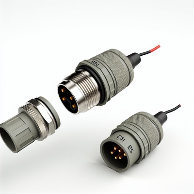 M12 IP67 防水コネクタ 3Pin 男性から女性までのLED照明ケーブル
