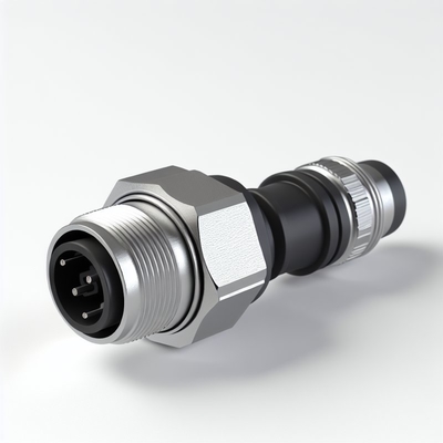 M12 IP67 防水コネクタ 3Pin 男性から女性までのLED照明ケーブル