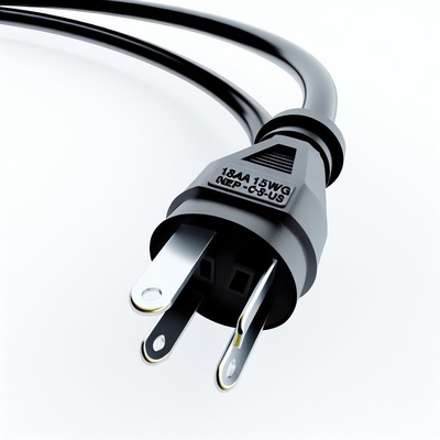 18AWG NEMA 1-15P から C7 US 2 角電源コード