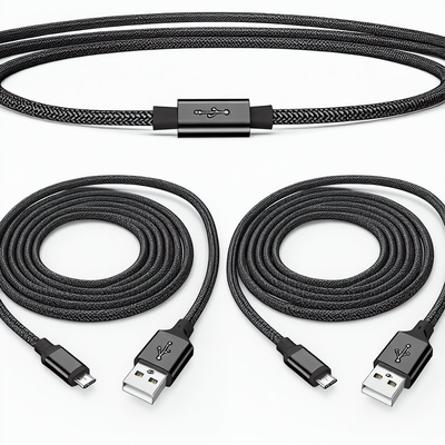 ブラックUSB2.0からマイクロUSBケーブル 1m 1.5m データ転送充電