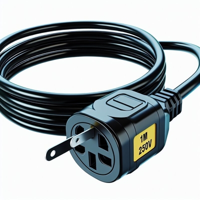 UK 3ピン延長コード 1m 13A 250V AC電源ケーブル