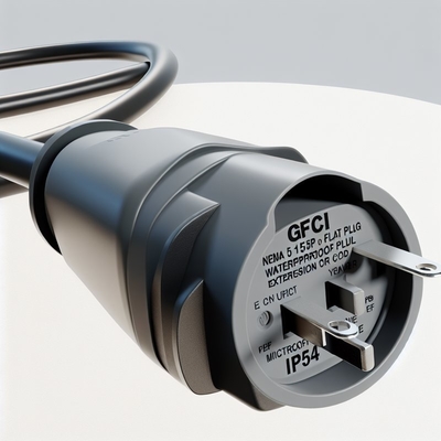 GFCI NEMA 5-15P - 5-15R 防水延長コード IP53