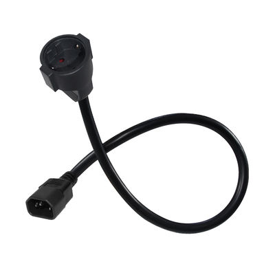 IEC C14 から Schuko 女性電源アダプタケーブル 10A 250V H05VV-F