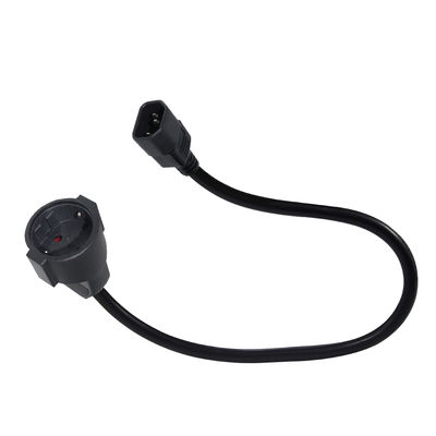 IEC C14 から Schuko 女性電源アダプタケーブル 10A 250V H05VV-F