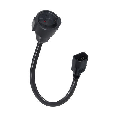 IEC C14 から Schuko 女性電源アダプタケーブル 10A 250V H05VV-F