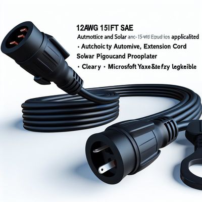 12AWG 15FT SAE Extension Cord for Automotive and Solar