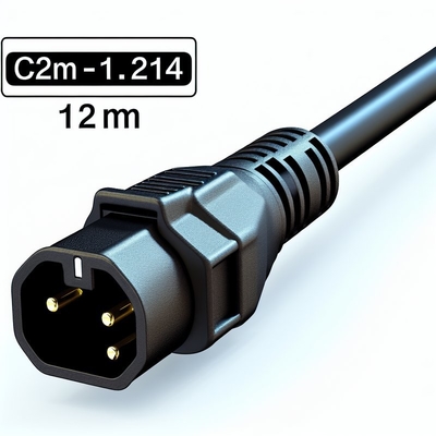 Locking C13 to C14 Power Cord 1.2m for Servers and PDUs