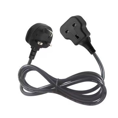 UKヒューズ付き電源延長コード 13A 250V オス-メス