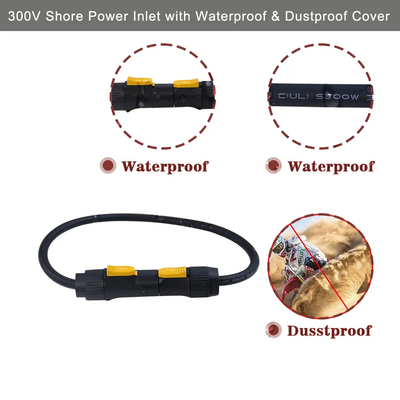 ステージ照明用イエローロッキング電源延長コード 14AWG