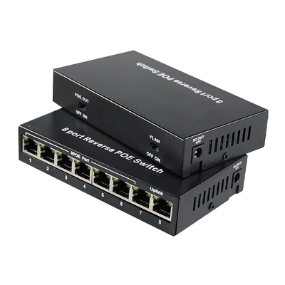 IPカメラ用12V DC出力付き8ポートリバースPoEスイッチ