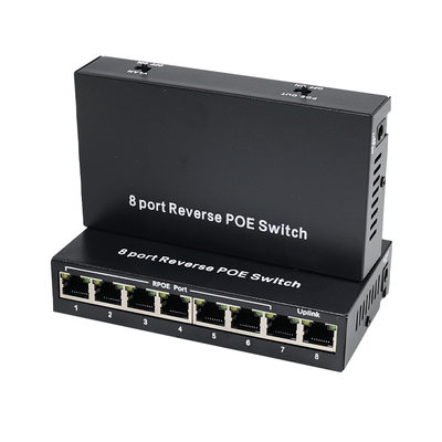 IPカメラ用12V DC出力付き8ポートリバースPoEスイッチ