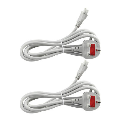 グレー UK - C5 電源コード 1.5m 3極クローバーリーフケーブル 250V 2.5A