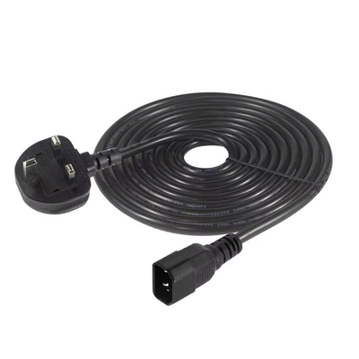 ロッキングUKプラグ - IEC C14電源コード 1.8M 10A 250V