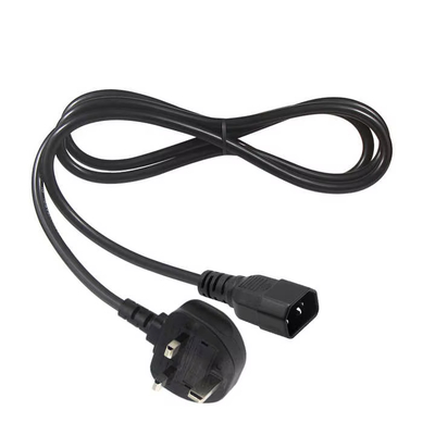 ロッキングUKプラグ - IEC C14電源コード 1.8M 10A 250V