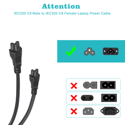 EU Schuko to C5 電源コード 3芯 1.5M 250V ラップトップアダプター用