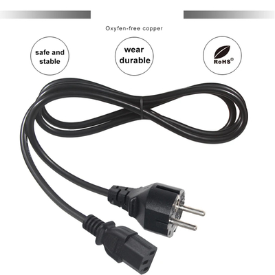 VDE 250V H05VV-F 3G1.0mm² Schuko - C13 電源コード