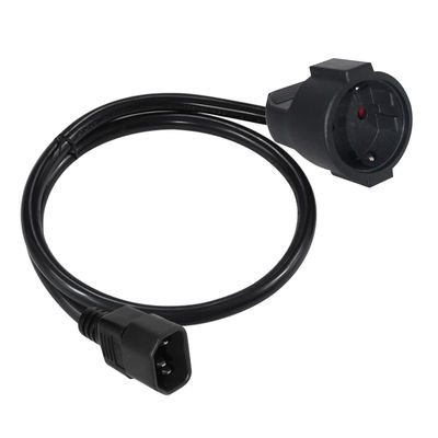 VDE CE承認 IEC C14 - Schuko アダプターケーブル H05VV-F 3G1.0mm²