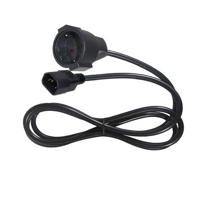 VDE CE承認 IEC C14 - Schuko アダプターケーブル H05VV-F 3G1.0mm²