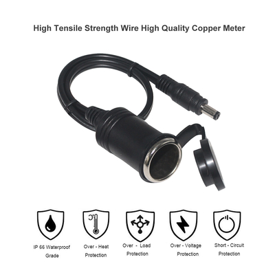 12V 24V Car Cigarette Lighter Socket to DC Plug Cable for Automotive Power Supply, LED Strip Lights, GPS, Dash Camera 6FT