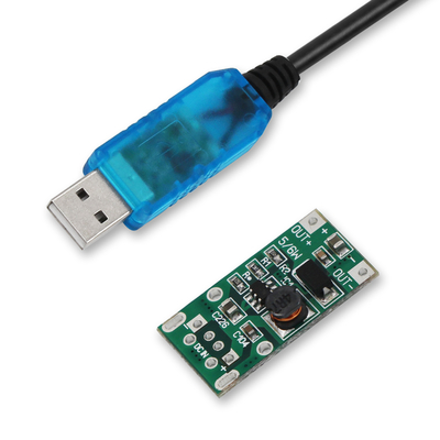USB-DC昇圧電源コンバータケーブル 5V to 9V 12V ルーター カメラ LEDライト 小型ファン用電圧ブースターアダプターコード