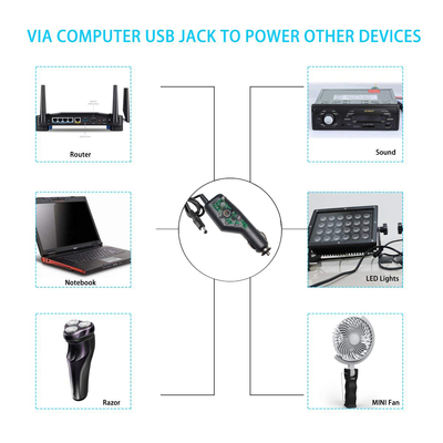 DCカー電源アダプタ 変換 12V 24V から 5V 9V 12V 電圧 ステップアップ ステップダウン ラップトップ ルータ カメラのためのレギュレーターケーブル
