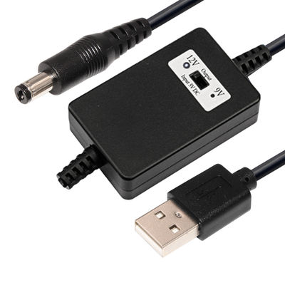 USB - 9V 12V DC 電源コンバータケーブル ステップアップブーストアダプタコード、ルーター、カメラ、スピーカー、モデム、LED用 5.5x2.1mm コネクタ付き