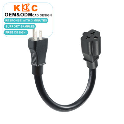 3 Core 14AWG / 12AWG 15A/20A NEMA 5-15 / 6-20 Plug to Receptacle Extension Leads  for Industrial Use Heavy Conductors