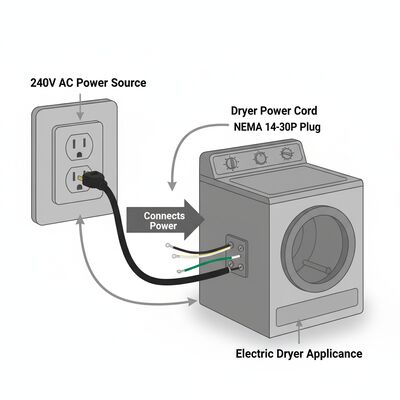 6AWG 125/250V 50A 3-Pole NEMA 14-50 Plug to 10 Ring Lug 2m Power Cable Lead for Cooktop, Range and RV Shore Supply